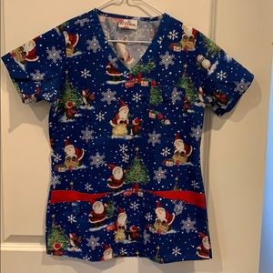 Christmas Scrub Top